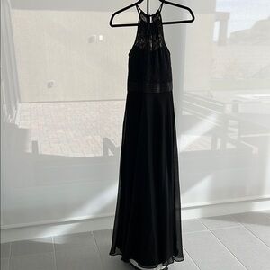 Max and Cleo Elegant Black Lace Evening Dress